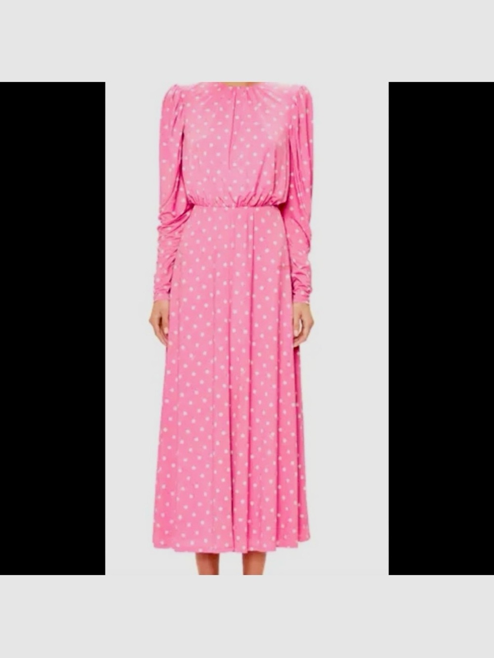 AFRM Pink Polka Dot Maxi Dress